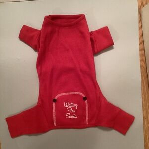 “Waiting For Santa” dog thermal PJ (S)